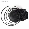 Fascinator dorato Kentucky Wedding Pillbox Cap Donna Chiesa Tea Party Cappello Fedora Fiore di raso Grande Chapeau Femme Ladies 231225