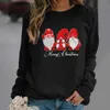 Fashion men's wear 2023 Four Seasons New Top Santa Claus Printed Pattern Casual Raglan Sleeve Women's T-shirt DIY