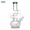 Tubo d'acqua di bong di vetro 7 mm di spessore dell'acqua spessa mela spessa base rotonda bong a collo curvo con tubo di vetro articolare da 14 mm 12,5 pollici per fumare