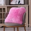 Cuscino morbido federa coprisedile lavabile in lana sintetica caldo coprisedile peloso peluche lungo per sedie da ufficio per auto divani