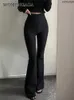 TVVOVVIN KOREAN CINTAGE SLINM AUTN Bell Bottoms High talia swobodne spodnie Flare Pants żeńskie fahsion słodkie spodnie sporty j8bd 231226