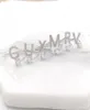 Mode uz bokstäver silver ring för kvinnor rhinestone öppet finger anpassade namn ringer kvinnliga förlovningsring smycken anel fest gåva6603992