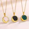 Colliers pendants Collier de visage de lune circulaire pour femmes Couleur en acrylique Choker Choker Gold Crescent Collier en acier inoxydable Bijoux