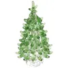 Christmas Decorations Xmas Tree Tiered Tray Decor Mini Crystal Series Ornaments (green Tree)