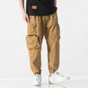Tute da uomo Elmsk Summer Harajuku Pantaloni da lavoro casual Marchio di moda Tasca in puro cotone Decorazione con cerniera Fascia elastica Sport confortevoli