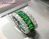 Elsieunee 100 925 Sterling Silver Created Moissanite Emerald Gemstone Ring for Women Anniversary Cocktail Party Fine Jewelry 2103711860