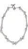 charming classic eightsection bone necklace full of diamonds flashing diamonds fivesection bone saturn necklace european and ameri5028676