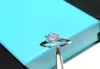 Anéis Banda 6 Garra Diamante Luxo Designer Jóias Amor Amantes Anel Presente Mulheres Mens Casal Moda Festa de Casamento Dias de Ação de Graças 5511642