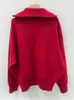 Женские свитера 2024, стиль ранней весны, шерстяной смешанный пуловер с имитацией молнии, полукардиган, вязаный свитер для женщин