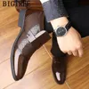 Sapatos de negócios dos homens vestido botas de escritório clássico couro patente inverno formal marca luxo buty meskie 231226