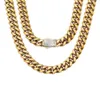 Ketten 614mm Breite Edelstahl Kubanische Miami Halsketten CZ Zirkon Box Lock Große Schwere Goldkette Für Männer Hip Hop Rapper Schmuck2894762