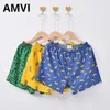 3st Män underkläder Mensboxare Shorts Bomull Löst hemkläder Bekväma Multi Color Printed Panties Pack 4XL 231225