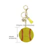 Portachiavi Cordini Sport Portachiavi da baseball Portachiavi con diamanti Decorazione Lage Portachiavi Portachiavi Accessori moda Ss0428 Drop De Otcwn