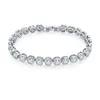 Fashion Brands Designer Round Cut CZ Stone Bracelet for Women Classical Tennis Bracelet & Bangle Jewelery Gift346w