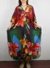 Dames Badmode Bloemenprint Badpak Cover Up Robe De Plage 2023 Zomer Boheemse Jurk Losse Strandkleding Cover-ups Strand Kaftan Pareo