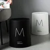 Poubelles Poubelle Circar de style nordique avec couvercle à secousses pour la maison, le salon, la cuisine, la salle de bain simple et créative, le bureau japonais Do Otv8C