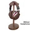 Hörlurar Bok/valnöt hörlurar Stand Nature Wood Gaming Headset Holder with Solid Wood Base för bordsskrivbordets headset Accsories