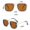 Fashionable sunglasses European and American metal small square frame Korean version glasses retro square sunglasses UV protection 231226