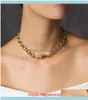 Halsband hängar smycken Creative Design Halsband Magnet Sug CLASP Handshake Metal Chain Clavicle Jewelry Gifts To Friends2413205