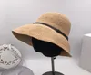 Chapéus de aba larga Chapéus de balde chapéus de pescador chapéu feminino verão grandes beirais férias chapéu de sol crochê lafite grama bacia boné dobrável chapéu de palha LJ2011052045828