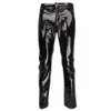 Glanzende PVC Latex Broek Mannen Motorfiets Zwarte Heren Broek Mode Kunstleer Rijden Waterdichte Motor Biker Mannelijke Straat 231225