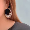 Dangle Oorbellen Zilver Kleur Kubieke Zirkoon Parel 2023 Trend Grote Cirkel Ronde Vorm Voor Vrouwen Sieraden Vrienden Cadeau Bruiloft