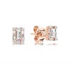 Wholesale- designer 18K Rose Gold Stud EARRING Original Box set For 925 Sterling Silver Crystal Icicle CZ Diamond Earrings4215604