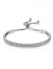 4 couleurs de luxe 925 en argent Sterling brillant zircon cubique diamant Bracelets Couple bracelet bijoux de mode 1pcs9557594