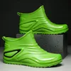 Chaussures de chef de travail pour hommes chaussures de randonnée légères antidérapantes en plein air bottes de pluie de pêche Shaxi chaussures de pêche en caoutchouc imperméables durables 231226