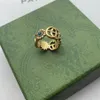 Designer Ring Golden Flower Pattern Love Luxury Rings Blue Diamond Fashion Womens Jewelry Men Shining Never Fade Not Allergic Size236M