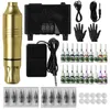 Machine Permanent Makeup Tattoo Hine Set Tattoo Power Supply Rotary Pen Kit with Magnum Needles Ink Pigment Tool Set for Beginners
