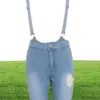 Women039s Monos Mamelucos Tsuretobe Casual Flare Ripped Denim Mono Mujer Moda Pantalón de pierna ancha Mameluco Correa de espagueti O9670533