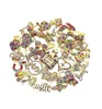 35pcs Alloy Jewelry Charms with gold plated and colorful Rhinestone Mixed Delicated Fit For Women9656147