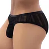 Biancheria intima trasparente senza giunte sexy da uomo Perizoma trasparente G String U Convesso Lingerie di pizzo Lingerie erotica Sissy Bikini Mini mutandine in miniatura 231226