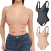 내장 된 브라 Shapewear 배가 통제 된 여성의 슬림 한 전신 셰이퍼 허리 트레이너 코르셋 바디 수트 231225