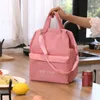 Duża pojemność torba na lunch Kobiety Wodoodporne izolowane torby na ramieniu na lunch piknik przenośne świeże chłodne torby 231226