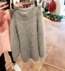 Maglioni femminili donne coreane sexy fuori spalla morbida e morbida prelavover inverno autunno inverno spessa mohair a maglia bun al collo