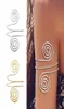 Bangle Upper Arm Bracelet Metal Coil Swirl Spiral Shape Armband Cuff Fashion Simple Armlet Adjustable For Women Girl2967842