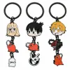 anime chainsaw man keychains pochita denji power makima figure metal charm keychain