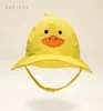 Sommer Cartoon Gelbe Ente Baby Mädchen Jungen Caps Motorhaube Einstellbar Strand Zubehör Kinder Sonnenhut Panama Kinder Kappe Casquette5793229