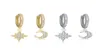 Серьги-кольца из стерлингового серебра 925 пробы с луной и снежным цветком, серьги-кольца для пирсинга Pendiente с кристаллами, женские роскошные ювелирные изделия для вечеринки25961298801