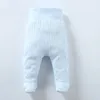 Pantalones con patas para bebés de primavera 100% algodón nacidos para bebés, niños y niñas, pantalones de cintura alta, ropa para niños, legging sin hueso para bebés pequeños 231225