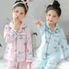 Pigiama per bambini 2023 Autunno Primavera Ragazze Ragazzi Indumenti da notte Indumenti da notte Vestiti per bambini Animali Cartoon Homewear Set Pigiama per bambini in cotone 231226