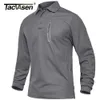 TACVASEN avec poches zippées T-shirts de travail tactiques pour hommes Polos haut de gamme à manches longues T-shirts Casual Golf Sports T-shirts Tops 231226