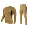 Men's Thermal Underwear Shapewear Skiing Warm Base Layer Set Fleeced Tops & Pants Clearance Man Fitness Sports Gym Shirt