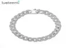 LUOTEEMI Fashion High Quality CZ Crystal Curb Cuban Chain Bracelets For Women White Gold Color Luxury Wedding Bracelet Jewellery15399945