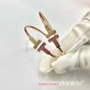 High Quality Tifanism 18k Gold OT Holiday Gift Bracelet Jewelry T Family Christmas New Double t Bracelet s925 Sterling Silver Versatile Lig With Original Box