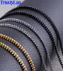 2MM Gouden Zwarte Tone Box Ketting Damesmode 316L Roestvrij Stalen Kettingen Voor Mannen Chocker Sieraden Kerstcadeaus1484058