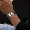 Apple Watch BandのレザーナイロンストラップUltra 2 49mm 44mm 45mm 40mm 41mm 42mm Series 9 8 7 6 6 SE 5 4ストラップ用ブレスレット