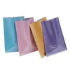 8x12cm 100pcs sacs mylar thermoscellés ouvrir des sacs d'emballage colorés sac d'emballage sous vide pochettes de stockage de thé d'humidité Bkhnn Hookb